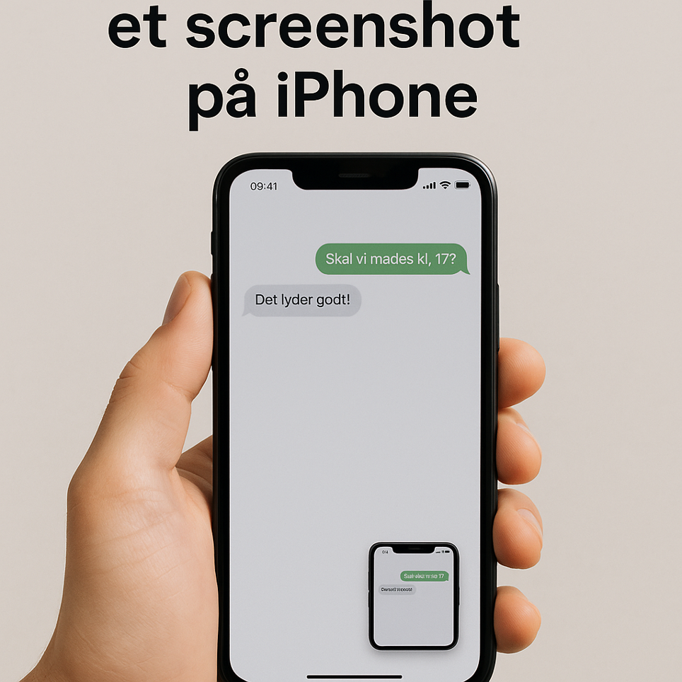Hvordan tager man et screenshot på iPhone?